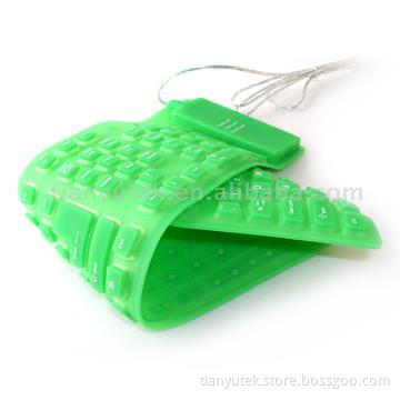 Portable Waterproof Flexible roll-up silicone Keyboard BRK8000